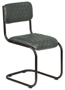 VidaXL Blagovaonske stolice od prave kože 4 kom sive