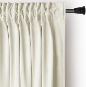 Krem zavjesa za djelomično zamračenje od samta 140x245 cm Pleat – Restilo