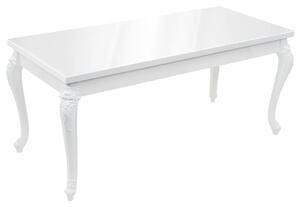 VidaXL Blagovaonski stol visokog sjaja bijeli 179 x 89 x 81 cm