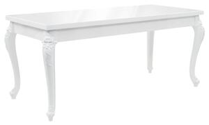 VidaXL Blagovaonski stol visokog sjaja bijeli 179 x 89 x 81 cm