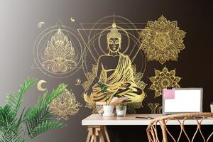 Tapeta zlatni Buddha koji meditira