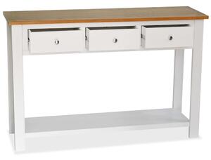 VidaXL Konzolni stol od masivne hrastovine 118 x 35 x 77 cm