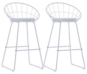 VidaXL Barske stolice od umjetne kože 2 kom bijele