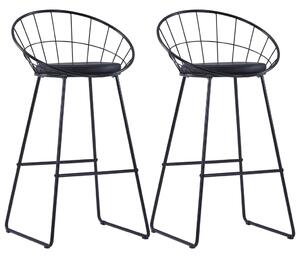 VidaXL Barske stolice od umjetne kože 2 kom crne