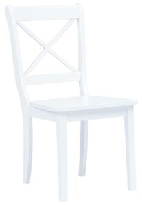 VidaXL Blagovaonske stolice od masivnog drva kaučukovca 6 kom bijele