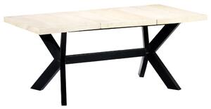 VidaXL Blagovaonski stol bijeli 180x90x75 cm od masivnog drva manga