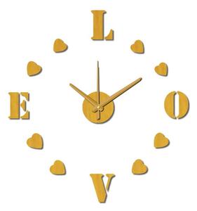 Zidni sat za ljepljenje Mauro Ferretti Love, ⌀ 60 cm