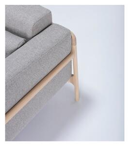 Fotelja od hrasta sa sivim tekstilnim sjedalom Gazzda Fawn
