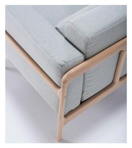 Fotelja od hrasta sa plavo-sivim tekstilnim sjedalom Gazzda Fawn