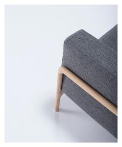 Fotelja od hrasta sa tamnosivim tekstilnim sjedalom Gazzda Fawn