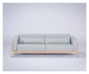 Plavo-sivi kauč s konstrukcijom od hrastovine Gazzda Fawn, 240 cm