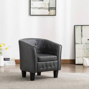 VidaXL Fotelja od umjetne kože siva