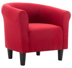 VidaXL Fotelja od tkanine crvena boja vina