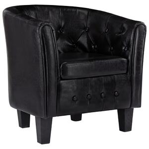 VidaXL Fotelja od umjetne kože crna