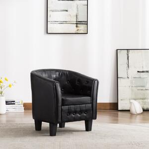 VidaXL Fotelja od umjetne kože crna