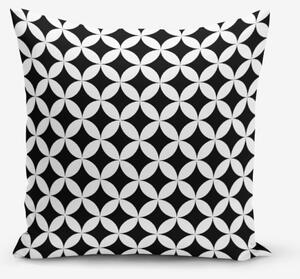 Crno-bijela jastučnica s primjesom pamuka Minimalist Cushion Covers Black White Geometric, 45 x 45 cm