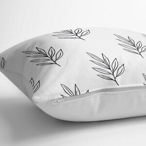 Jastučnica s primjesom pamuka Minimalist Cushion Covers White Leaf, 45 x 45 cm