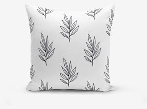 Jastučnica s primjesom pamuka Minimalist Cushion Covers White Leaf, 45 x 45 cm