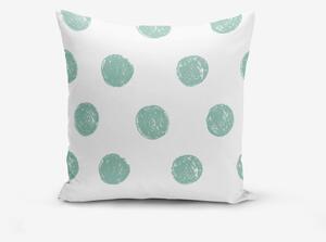 Jastučnica s primjesom pamuka Minimalist Cushion Covers Mind Green With Points, 45 x 45 cm