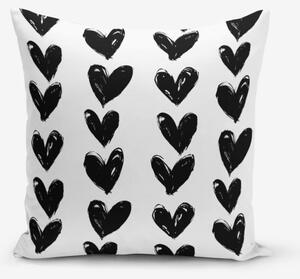 Jastučnica s primjesom pamuka Minimalist Cushion Covers Black Heart, 45 x 45 cm
