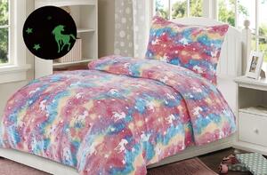 Svjetleća posteljina od mikropliša HORSE ružičasta Dimenzije posteljine: 70 x 90 cm | 140 x 200 cm