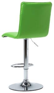 VidaXL Barska stolica od umjetne kože zelena