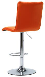VidaXL Barska stolica od umjetne kože narančasta