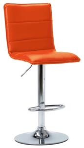VidaXL Barska stolica od umjetne kože narančasta