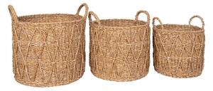 Košare u setu 3 kom od morske trave ø 32x30 cm Krabi – House Nordic