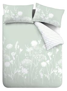 Bijela/zelena posteljina za bračni krevet/za produženi krevet 230x220 cm Meadowsweet Floral – Catherine Lansfield