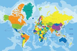 Slika šareni zemljovid svijeta