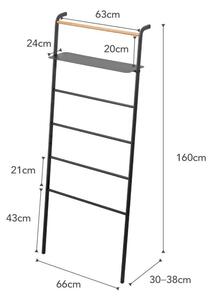 Crni stalak s policom YAMAZAKI Tower Ladder