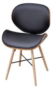 VidaXL Blagovaonske stolice od zaobljenog drva i umjetne kože 6 kom