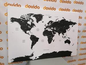 Slika zemljovid svijeta s pojedinim državama u sivoj boji