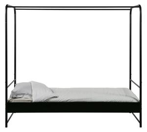 Crni krevet s okvirom za jednu osobu vtwonen Bunk, 90 x 200 cm