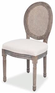 VidaXL Blagovaonske stolice od tkanine 6 kom krem