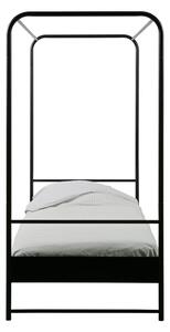 Crni krevet s okvirom za jednu osobu vtwonen Bunk, 90 x 200 cm