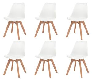 VidaXL Blagovaonske stolice od umjetne kože 6 kom bijele
