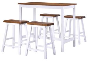 VidaXL 5-dijelni barski set stola i stolaca od masivnog drva
