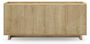Komoda u dekoru hrasta u prirodnoj boji 180x80x40 cm Daira – Marckeric