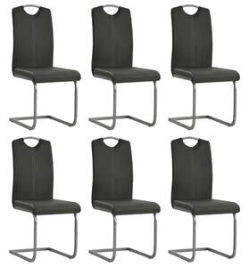 VidaXL Konzolne blagovaonske stolice od umjetne kože 6 kom sive