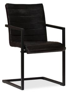 VidaXL Blagovaonske stolice od prave kože 6 kom antracit