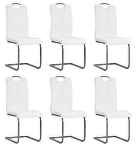 VidaXL Konzolne blagovaonske stolice od umjetne kože 6 kom bijele