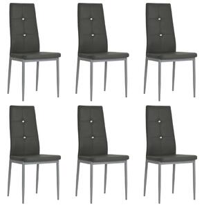 VidaXL Blagovaonske stolice od umjetne kože 6 kom sive