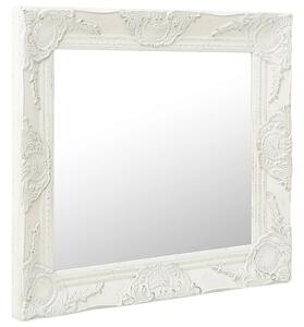 VidaXL Zidno ogledalo u baroknom stilu 60 x 60 cm bijelo