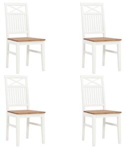 VidaXL Blagovaonske stolice od hrastovine 4 kom bijele