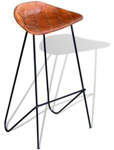 VidaXL Barske stolice od prave kože 4 kom smeđe