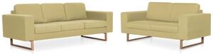VidaXL 2-dijelni set sofa od tkanine zeleni