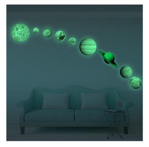 Set s 9 svjetlećih naljepnica Ambiance Solar System