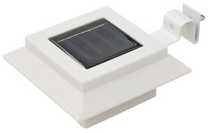 VidaXL Vanjske solarne svjetiljke 12 kom LED četvrtaste 12 cm bijele